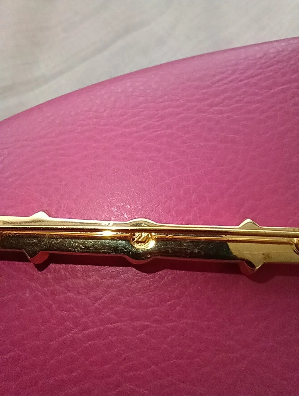 Vintage Swarovski Bar Brooch Crystal Gold Signed Swan Mark Women's Jewelry